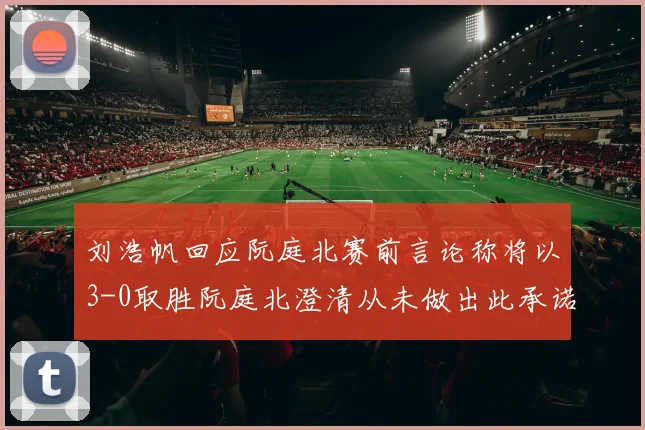 刘浩帆回应阮庭北赛前言论称将以3-0取胜阮庭北澄清从未做出此承诺